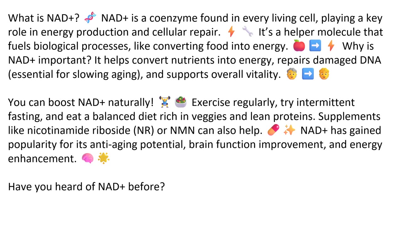 What is NAD+?