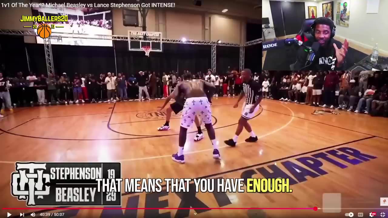 A9E Kyrie Irving REACTS To Lance Stephenson vs. Michael Beasley 1v1 For $100,000!