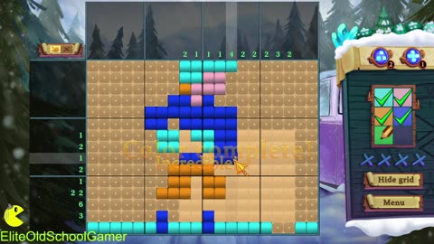 Adventure Mosaics Winter Holiday - Review and Walk-through - Level 34 - September 2025