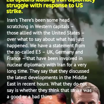 EU big 3 concerned about US decision to bomb Iran