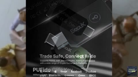 SecuX PUFido USB-C Security Key with PUF Technology, FIDO2/U2F Certified, Hardwa