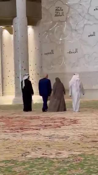 President Donald Trump tours the Sheikh Zayed Grand Mosque located in Abu Dhabi.