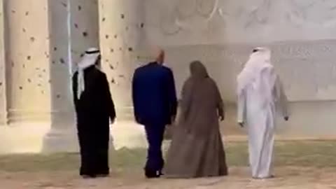 Former President Trump tours the Sheikh Zayed Grand Mosque located in Abu Dhabi.