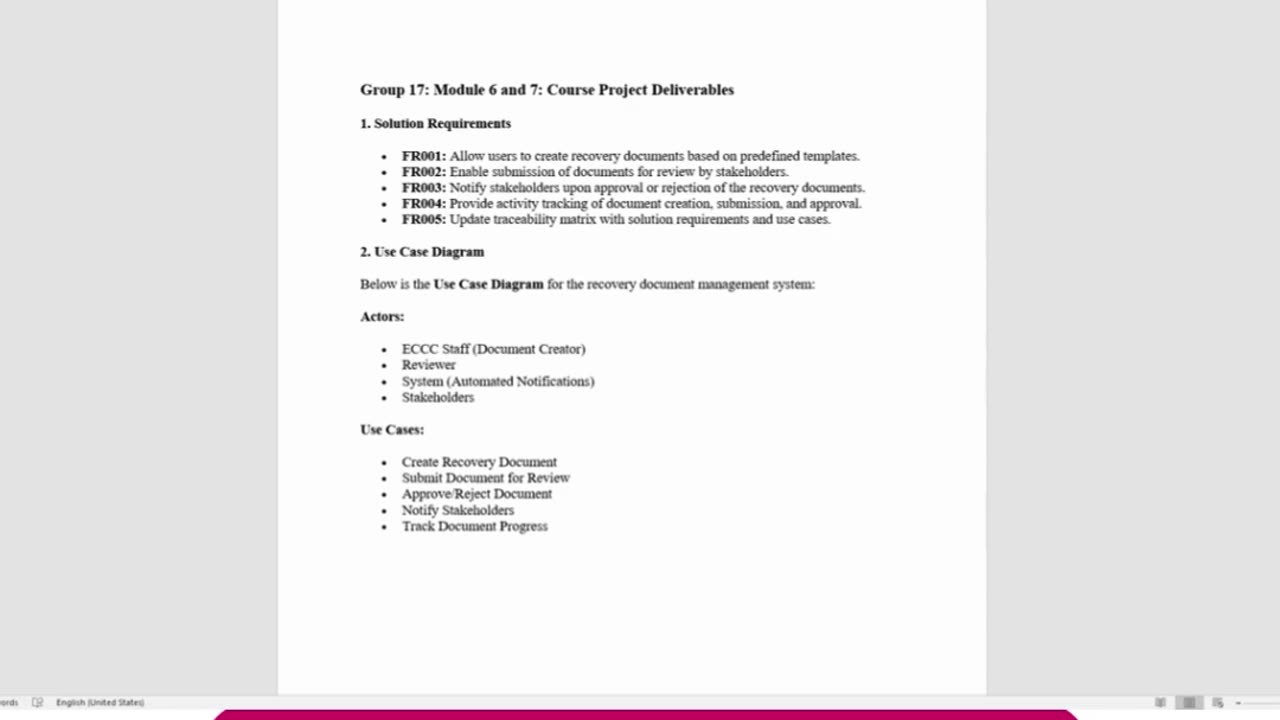Student Work(Systems Analysis & Design)|24F_CST2234_450 | Module 6&7 Work Video| Algonquin College