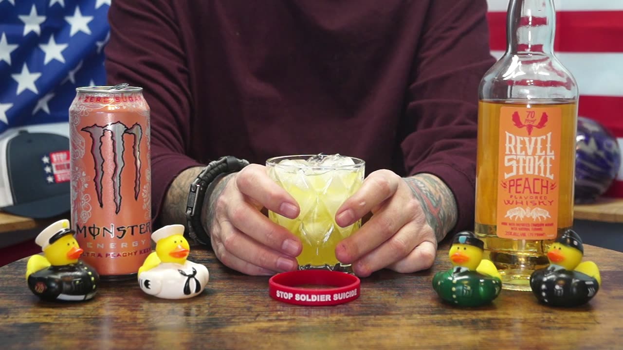 Jackson Yu - Revel Stoke Peach Whiskey & Monster Ultra Peachy Keen Energy Drink