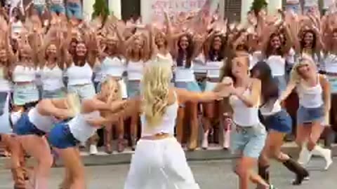 The University of Tennessee - Kappa Delta Sorority going viral for their dance in jeans.