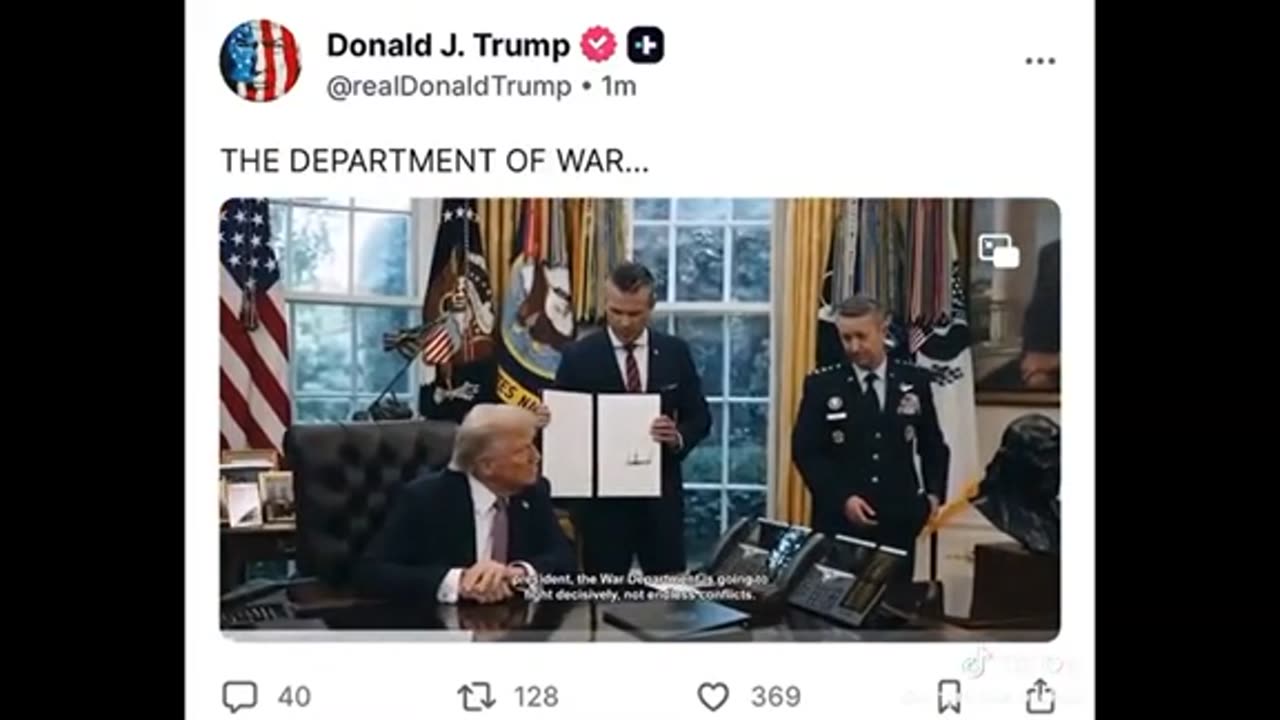 The Department of War ..