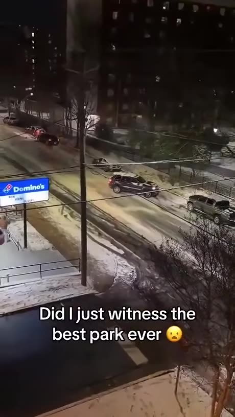 Epic Snow Parallel Parking Move