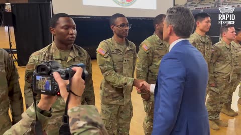 Sec Def Pete Hegseth Coined Seven Guardsmen for EXCEPTIONAL SERVICE
