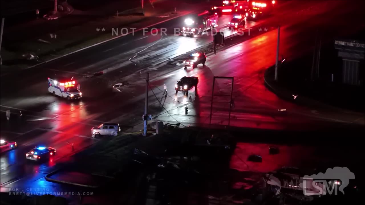 Somerset Kentucky Tornado Damage - Drone