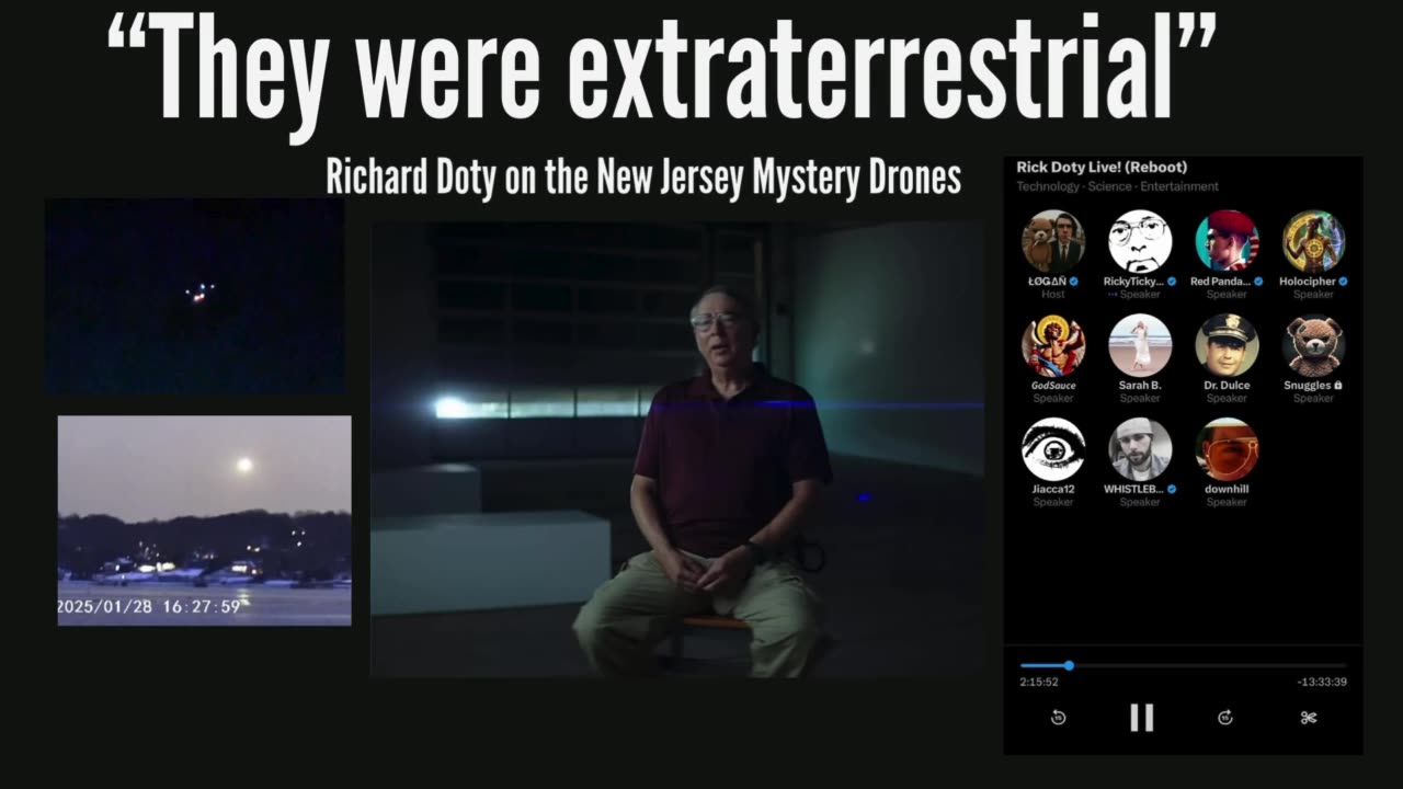 "They were extraterrestrial" Richard Doty on the New Jersey Mystery Drones
