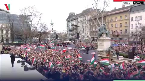Eine Rede vom Premierminister von Ungarn Viktor Orban