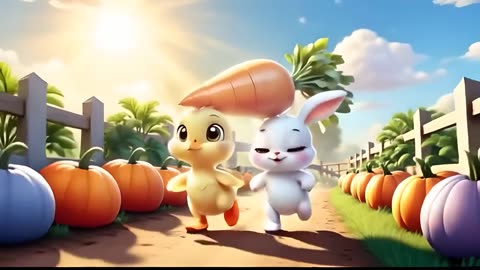 Bunny Ducky's Carrot Adventure 🌟 | A Heartwarming Tale of Friendship 🐰🦆