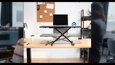 VIVO Black Small Single Top 28 inch Standing Desk Converter, Tabletop Sit to Sta
