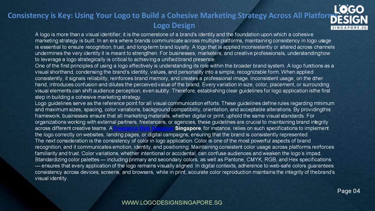 Consistency is Key: Using Your Logo to Build a Cohesive Marketing Strategy