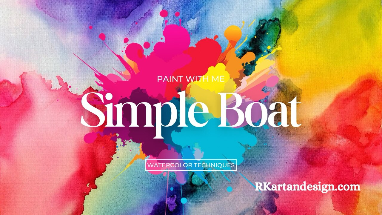 Simple Boat - In watercolor #watercolorart