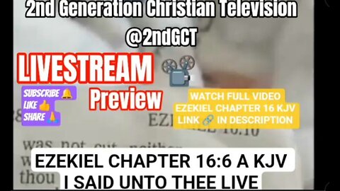 Livestream Preview Bible Study Ezekiel 16:6 A KJV #preview #livestream #shortfeed #kjv #faith #live