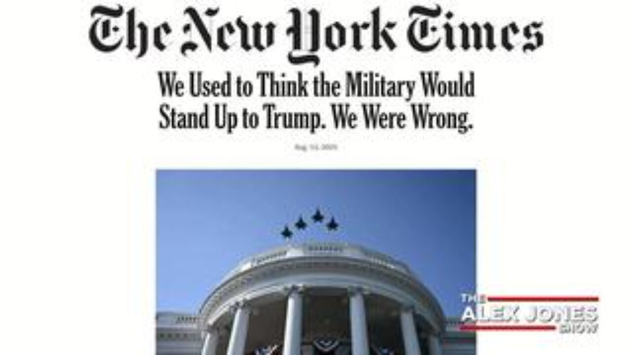 The NYT Is Angry At The US Military For Refusing To Overthrow President Trump!