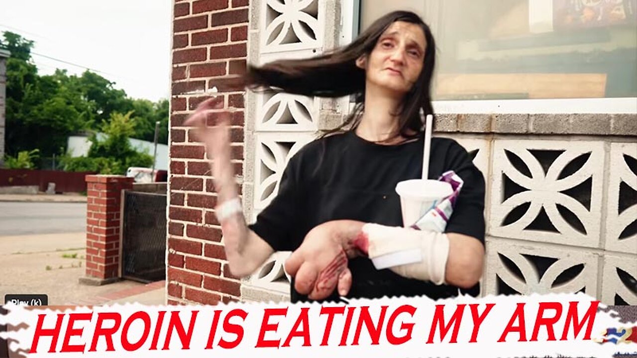 On That Dope, A Woman Arm is Being Eating By Heroin