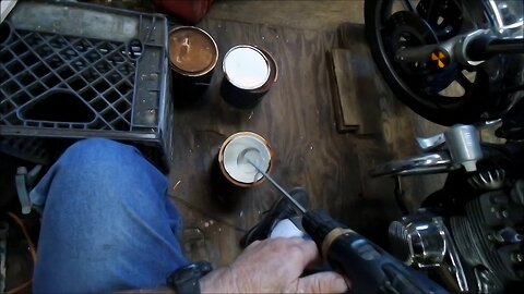 Mixing paint for the door