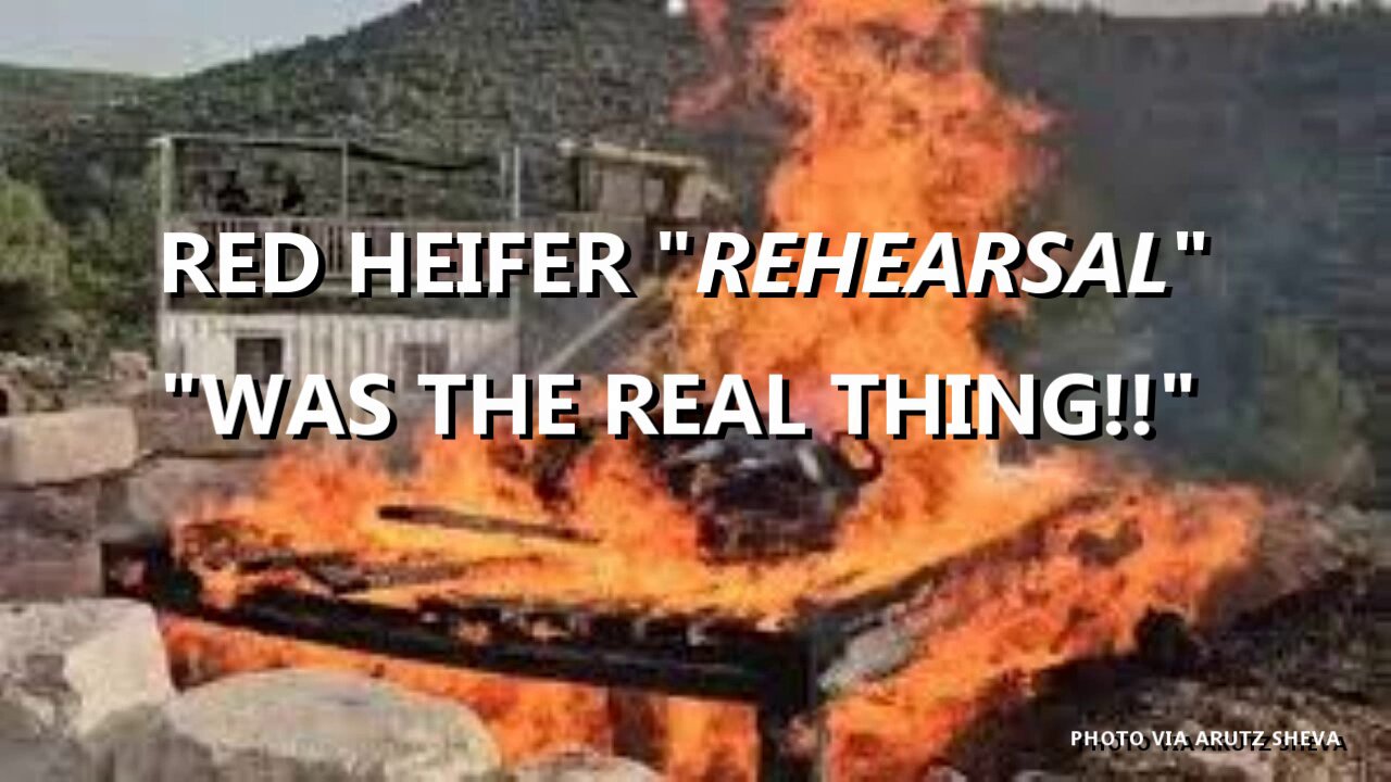 WHISTLEBLOWER!! THE RED HEIFER REHEARSAL WAS THE REAL DEAL!!