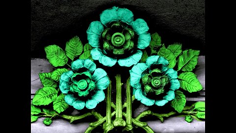 Trío de rosas verdes