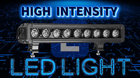 High Intensity LED Light Bar - Low Profile 9, 3-Watt LEDs - 2052 Lumens - 9-32VDC