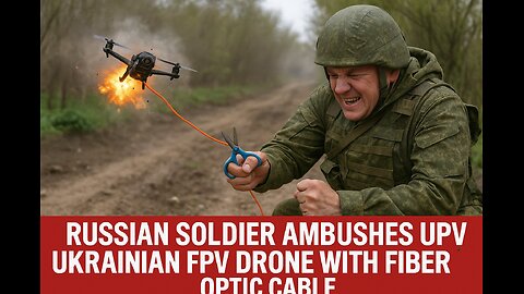 Russian Soldier Outsmarts Ukrainian Fiber Optic Drone in Hilarious Ambush