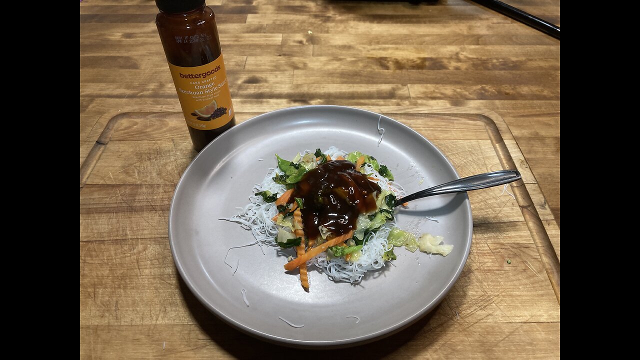 Quick StirFry with Orange Szechuan Style Sauce