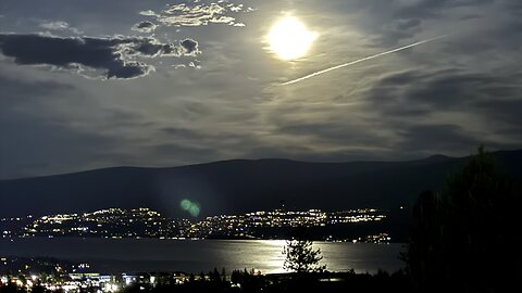 Full moon over Okanagan Lake