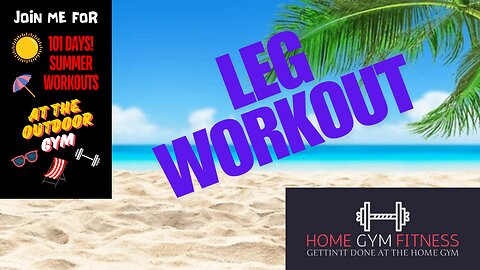 Now LIVE: Full Leg Workout at The Outdoor Gym