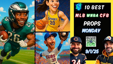 🔥10 BEST PRIZEPICKS MLB PICKS TODAY | TCU VS NC | NFL |WNBA MONDAY 9/1