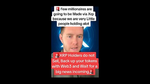 🚨 Few millionaires are going to be Made via Xrp because we are very Little people holding alot
