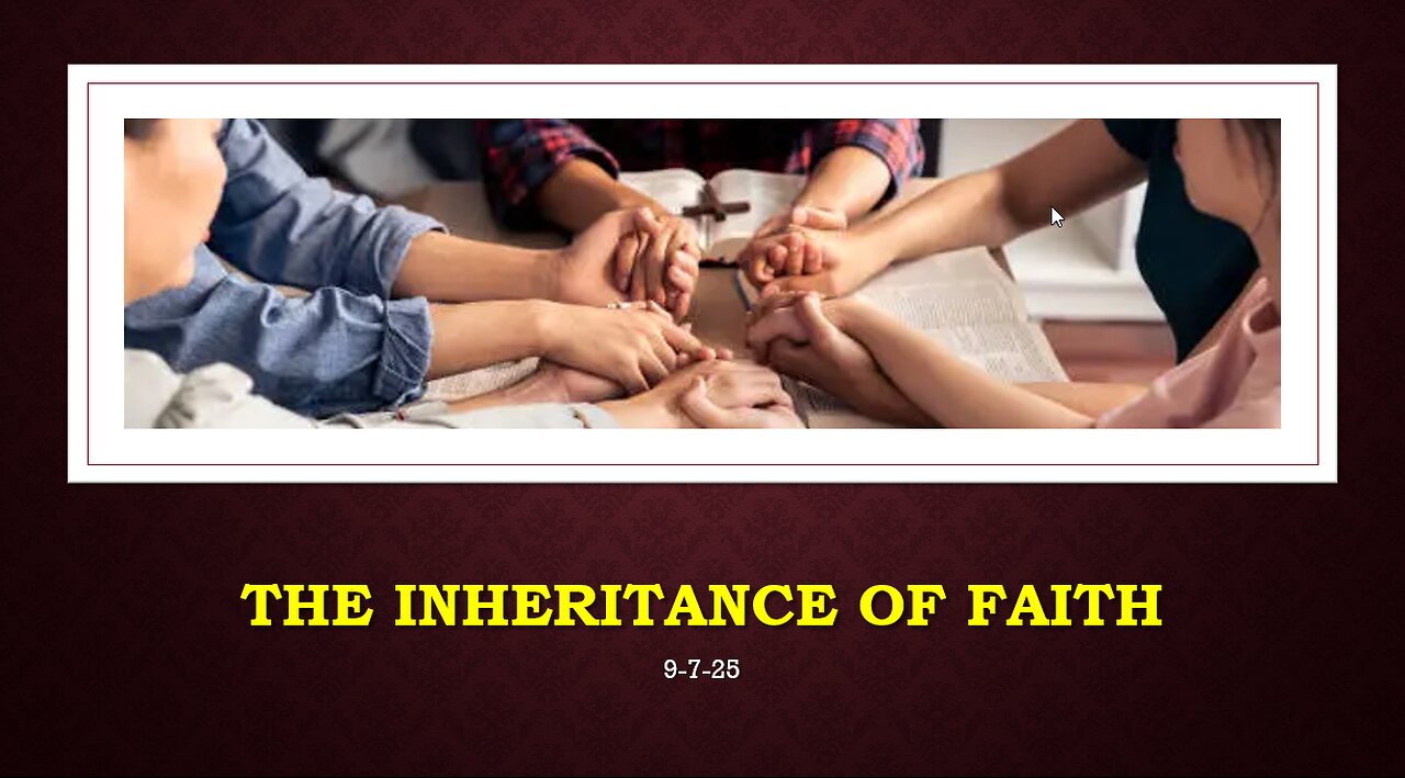 LEAVING AN INHERITANCE OF FAITH: HOW THE WAY WE LIVE FOR JESUS MAKES AN IMPACT ON THOSE AROUND US.