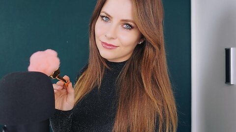 ASMR gentle mic brushing with soft spoken words