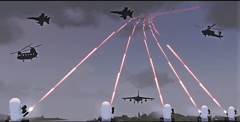 C-RAM Air Defense System Shot Down Incoming Enemy Fighter Plane and At...