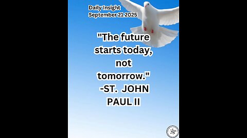 Daily Insight September 21, 2025 #faith #saint #Insight