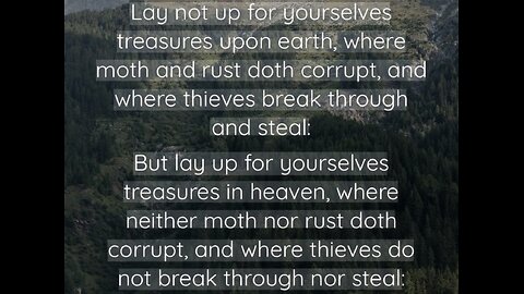 Daily Bible Verse. Matthew 6:19. 11/23/25.