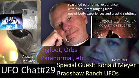 UFO Chat with Paul -29 Special Guest; Ronald Meyer on Bigfoot, Paranormal, UFOs and Bradshaw Ranch