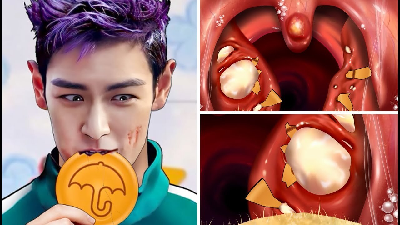 Help T.O.P Remove tongue stones when licking Squid Candy Game 2