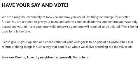 People of New Zealand - Have your Say, Your vote counts!