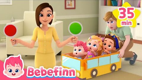 Wheels on The Bus +More Nursery Rhymes for Kids | Bebefinn Baby Car
