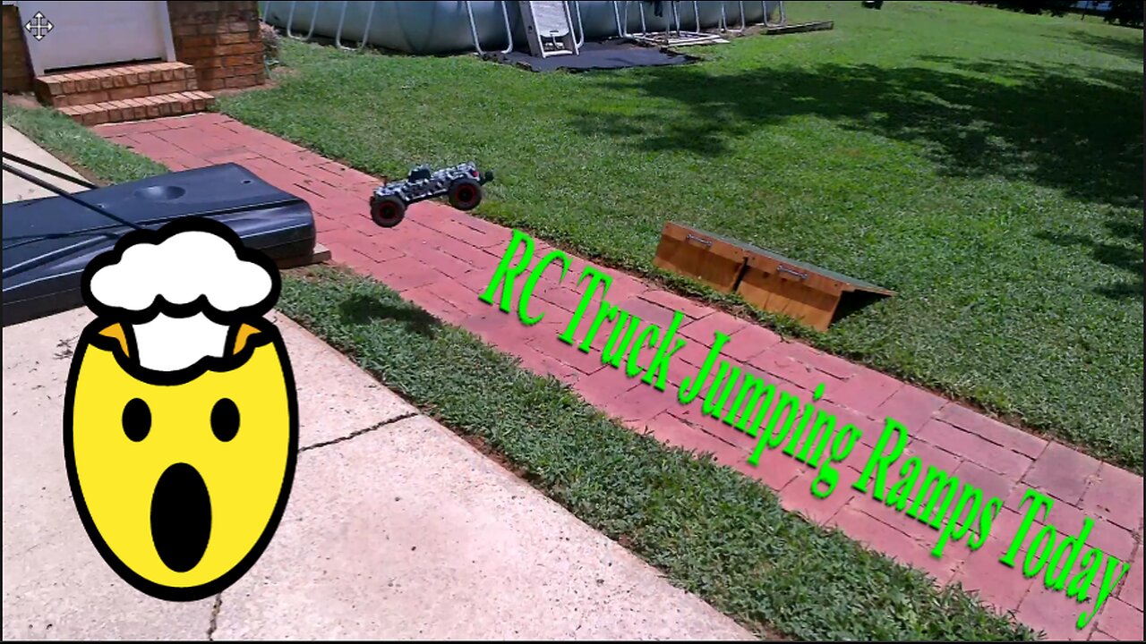 RC Truck Jumping Double Ramps Part 1