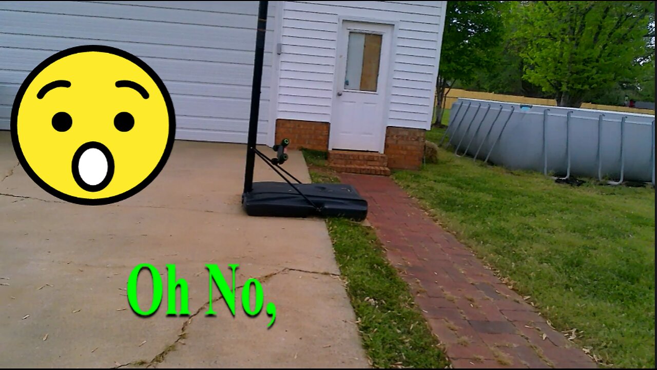 RC Speed Demon Trying To Jump Over The Basketball Goal