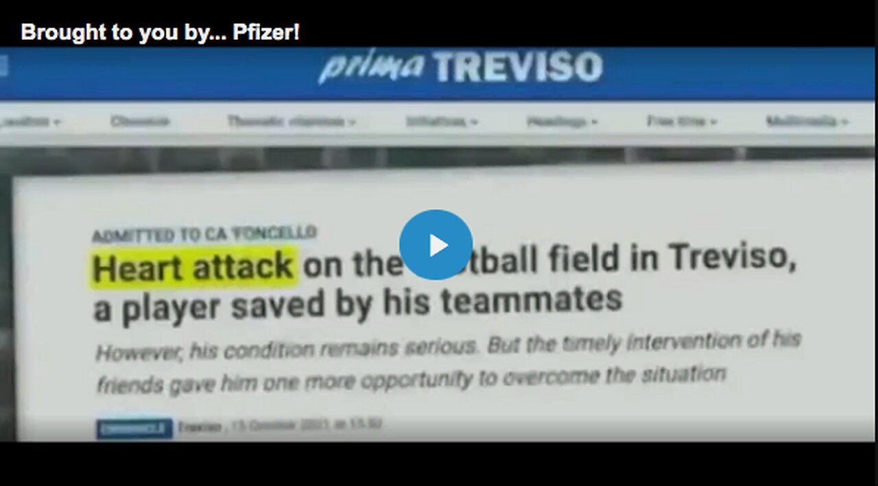 "Fully Pfizer-Vaccinated Athletes Collapsing During Games"