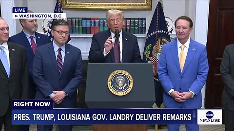 Pres. Trump and Louisiana Gov. Landry deliver remarks.