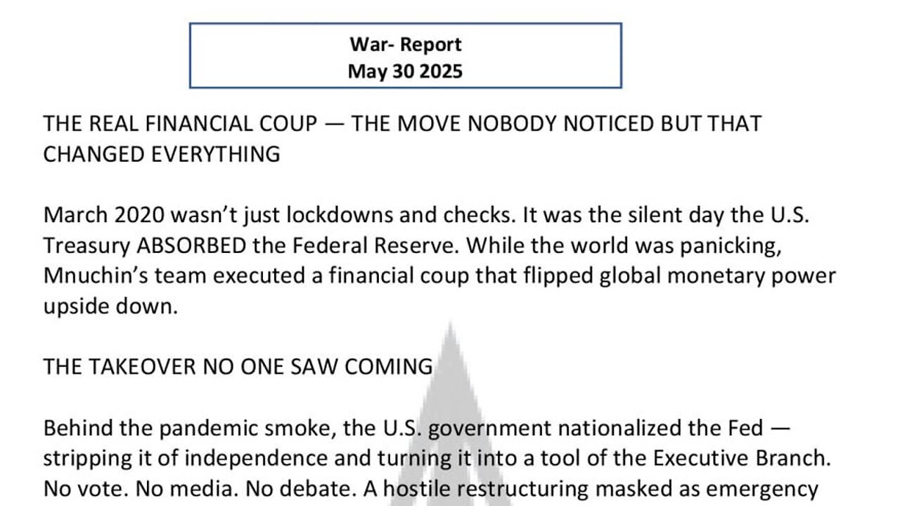 WAR REPORT - MAY 30 2025 - THE MOVE NOBODY NOTICED BUT THAT CHANGED EVERYTHING