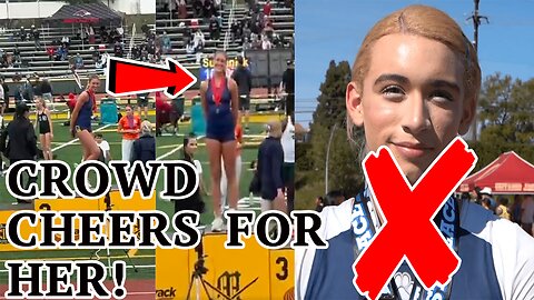 Female DESTROYED by Trans Athlete at Track Meet! REFUSES to accept DEFEAT! Takes 1st place podium!