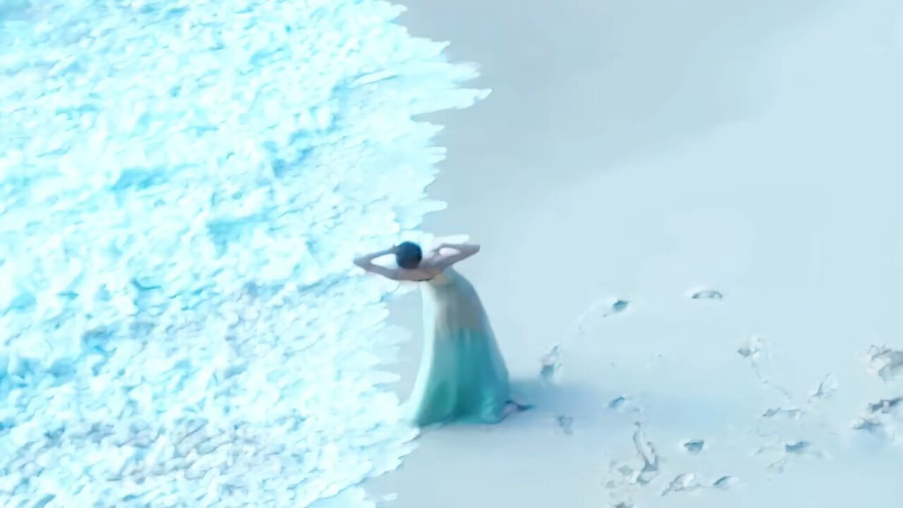 Unveiling Elegance: A Dancer's Escape into the Turquoise Embrace