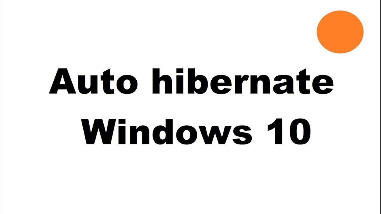 Auto hibernate (off timer) Windows 10 settings